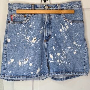 BONGO Paint Splatter Denim Shorts Women’s 12 Vintage 90s Y2K Distressed